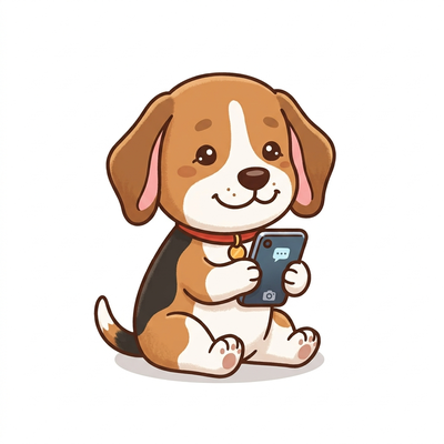 ページをめくる犬の管理人ページさん